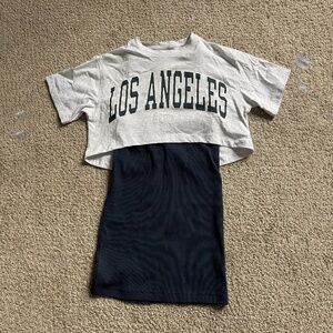 Zara Girls “Los Angeles” Layered Dress - Size 9-10y